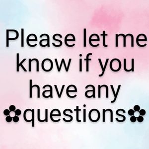 Please let me know if you have any questions :)